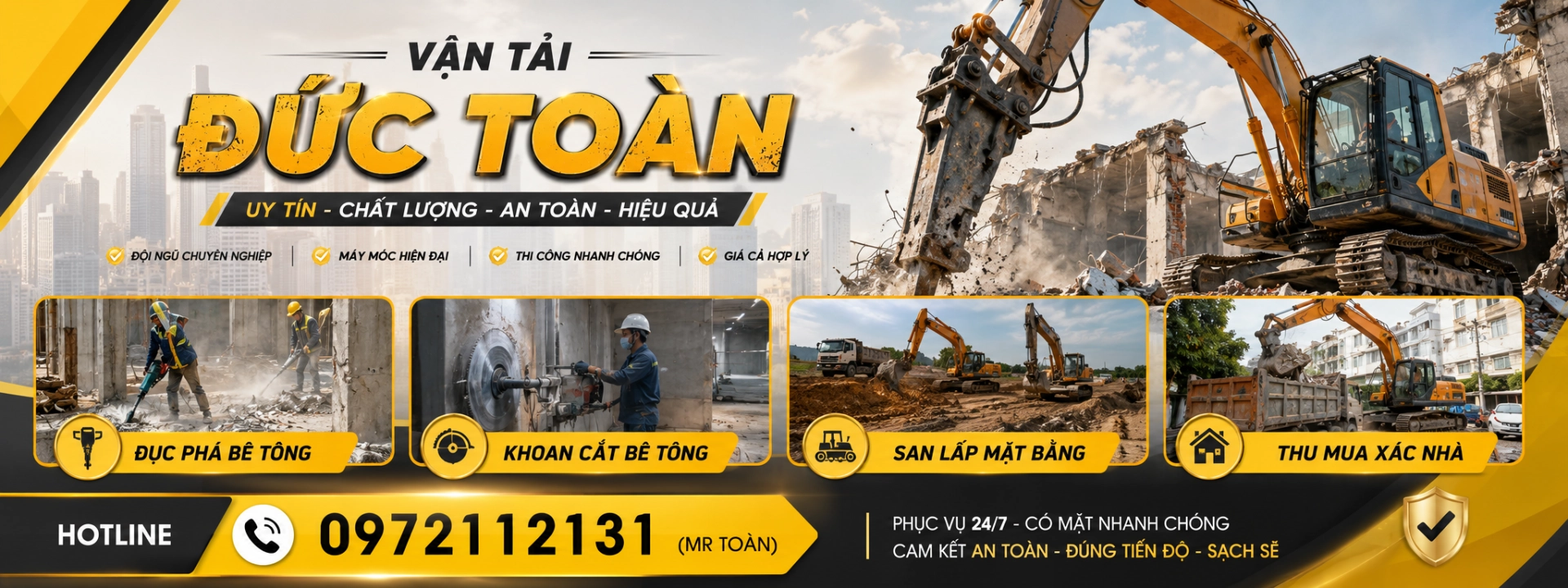 đục phá cột bê tông Quận 3